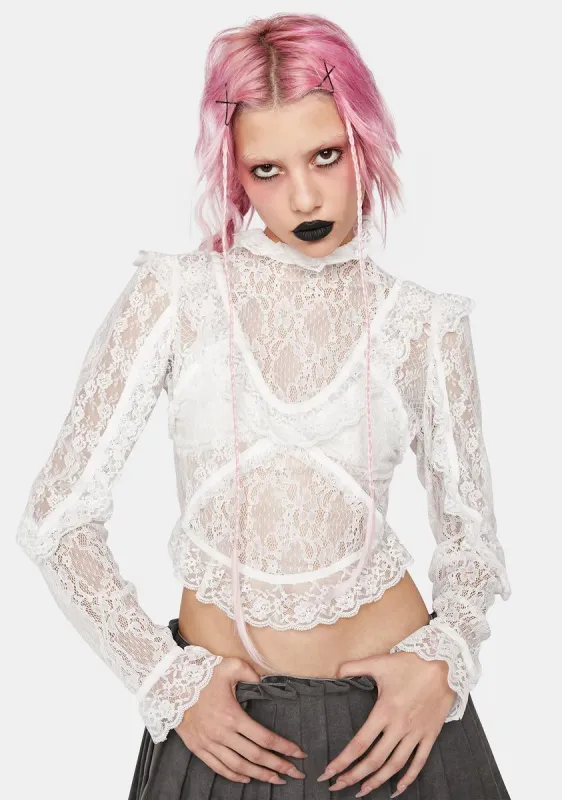 Lace Stitching Shirt sold by Dolls Kill