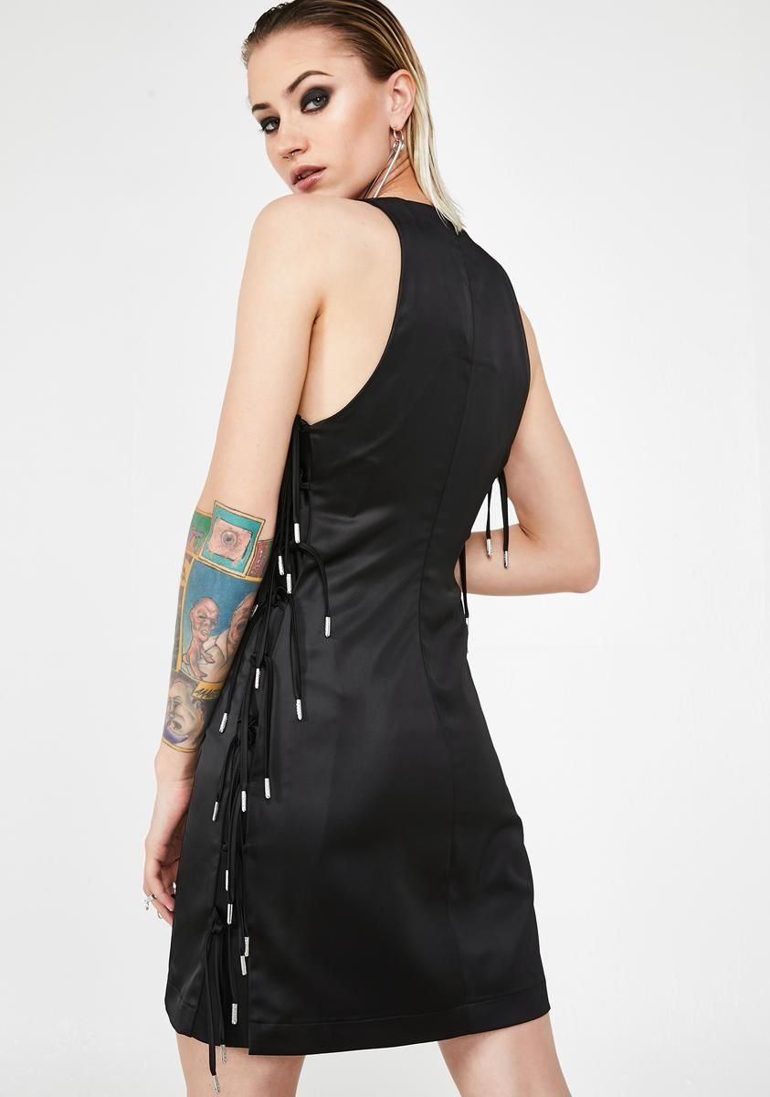 Expando Tie Satin Dress sold by Dolls Kill product image thumbnail 4