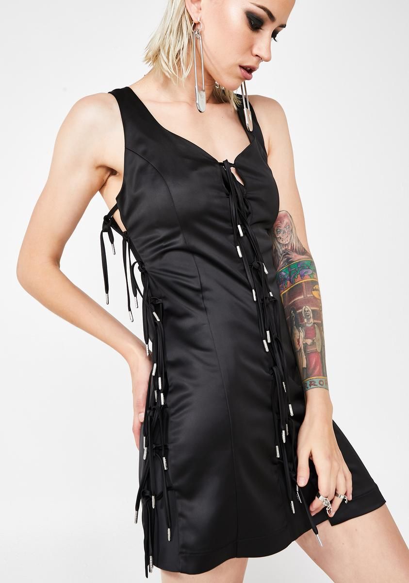 Expando Tie Satin Dress sold by Dolls Kill product image thumbnail 2