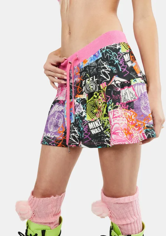 Paint The Town Mini Skirt sold by Dolls Kill