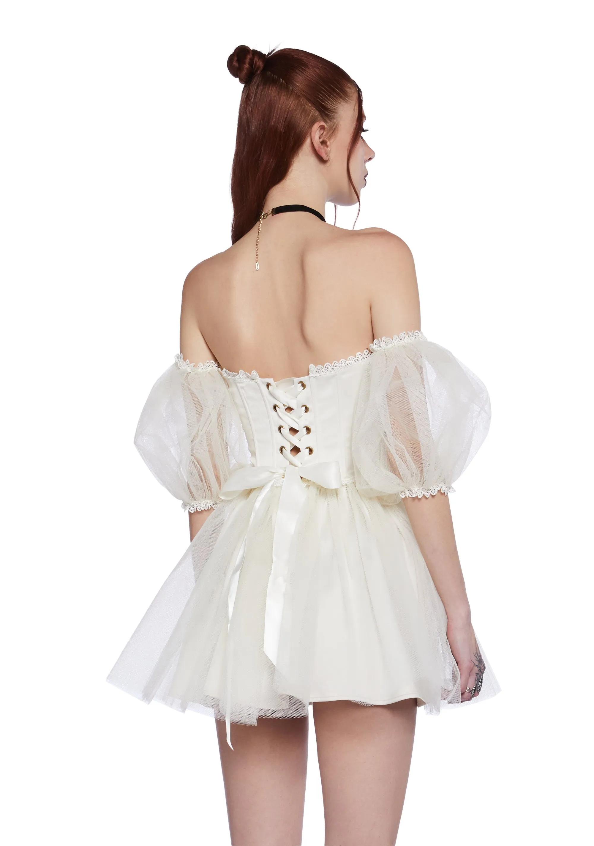 Eternal Sacrifice Mini Dress - White sold by Dolls Kill product image thumbnail 4
