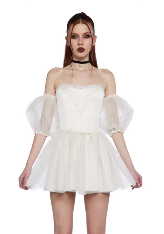 Eternal Sacrifice Mini Dress - White sold by Dolls Kill