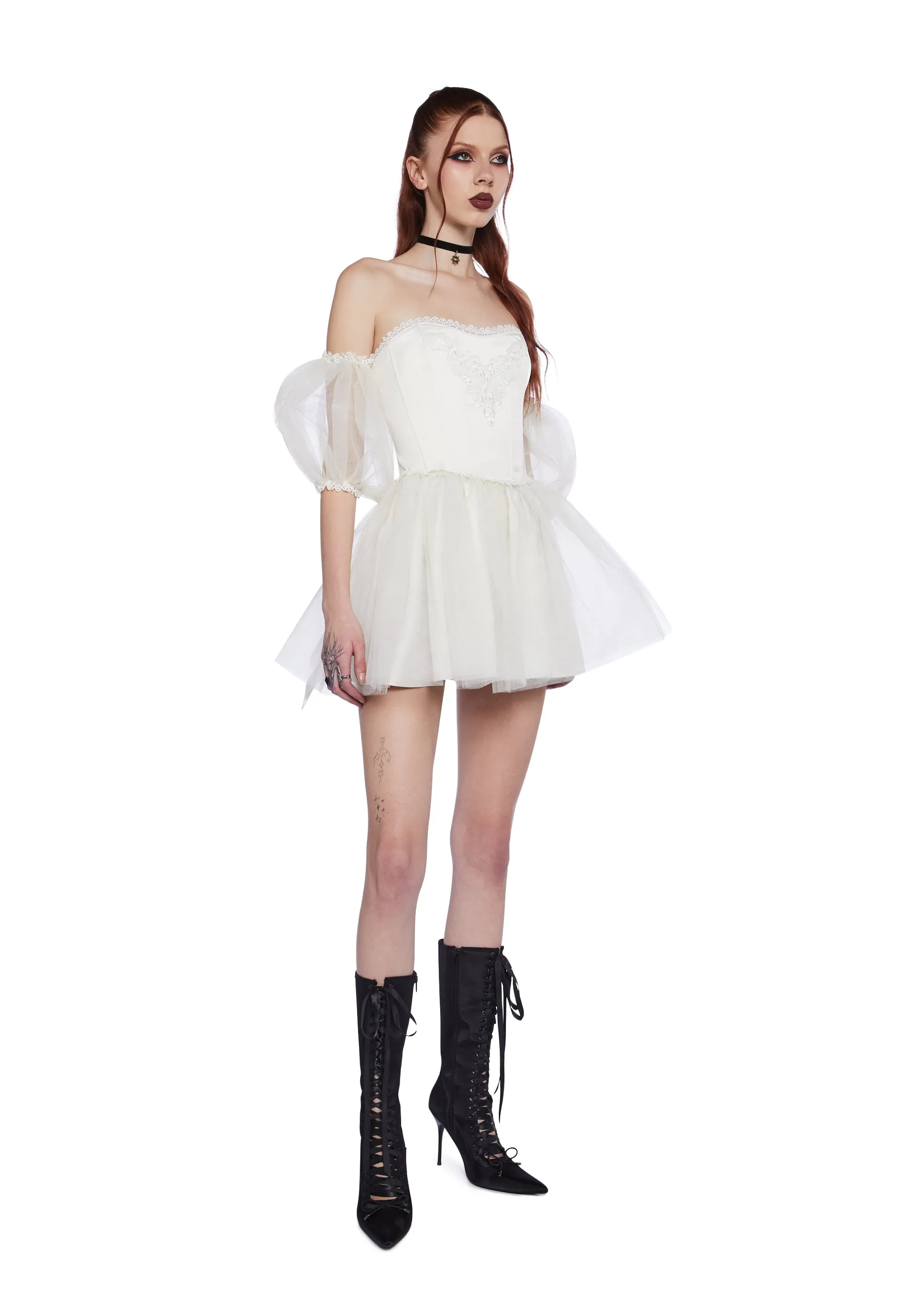 Eternal Sacrifice Mini Dress - White sold by Dolls Kill product image thumbnail 2