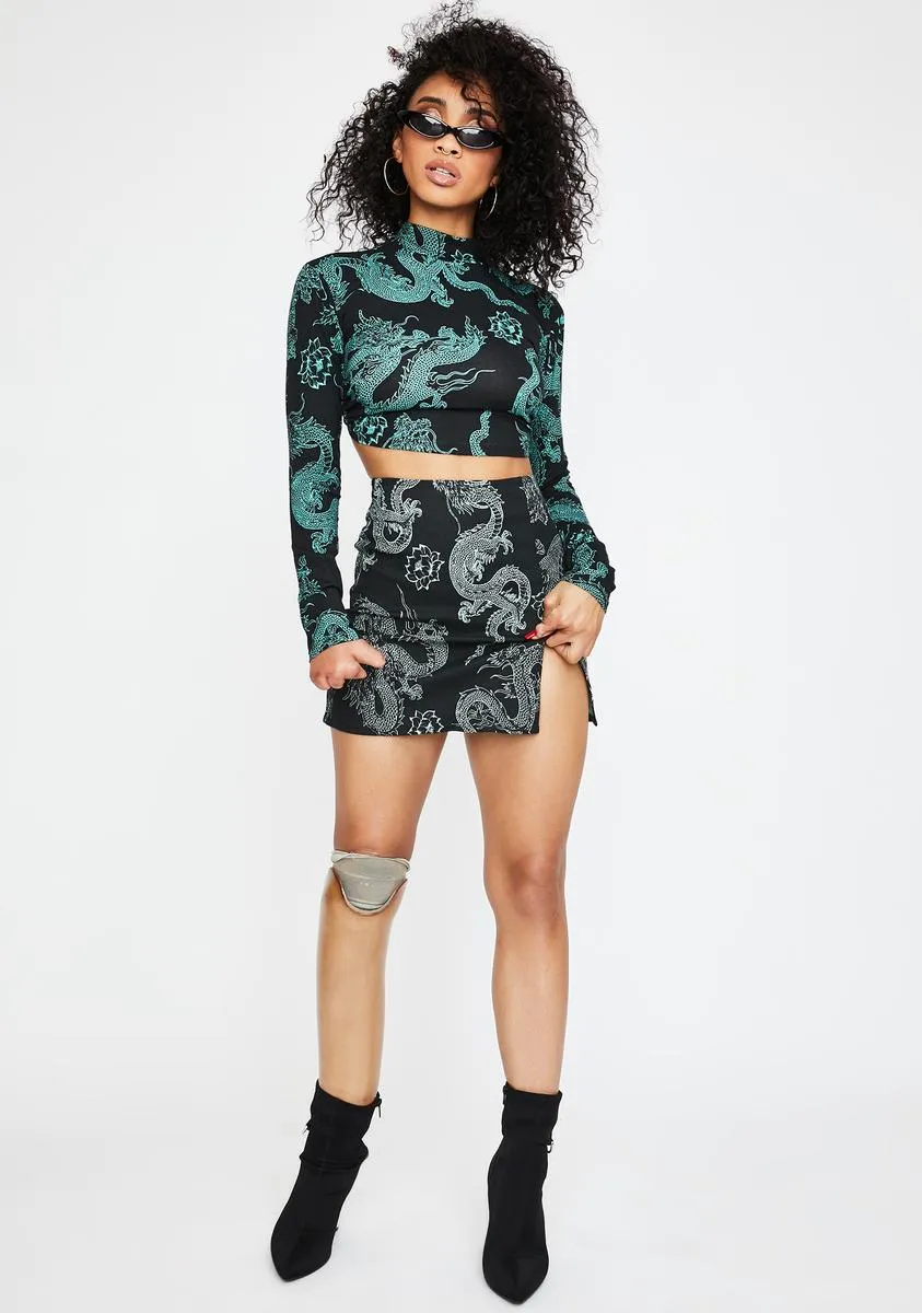 Dragon Flower Quelia Crop Top sold by Dolls Kill product image thumbnail 3