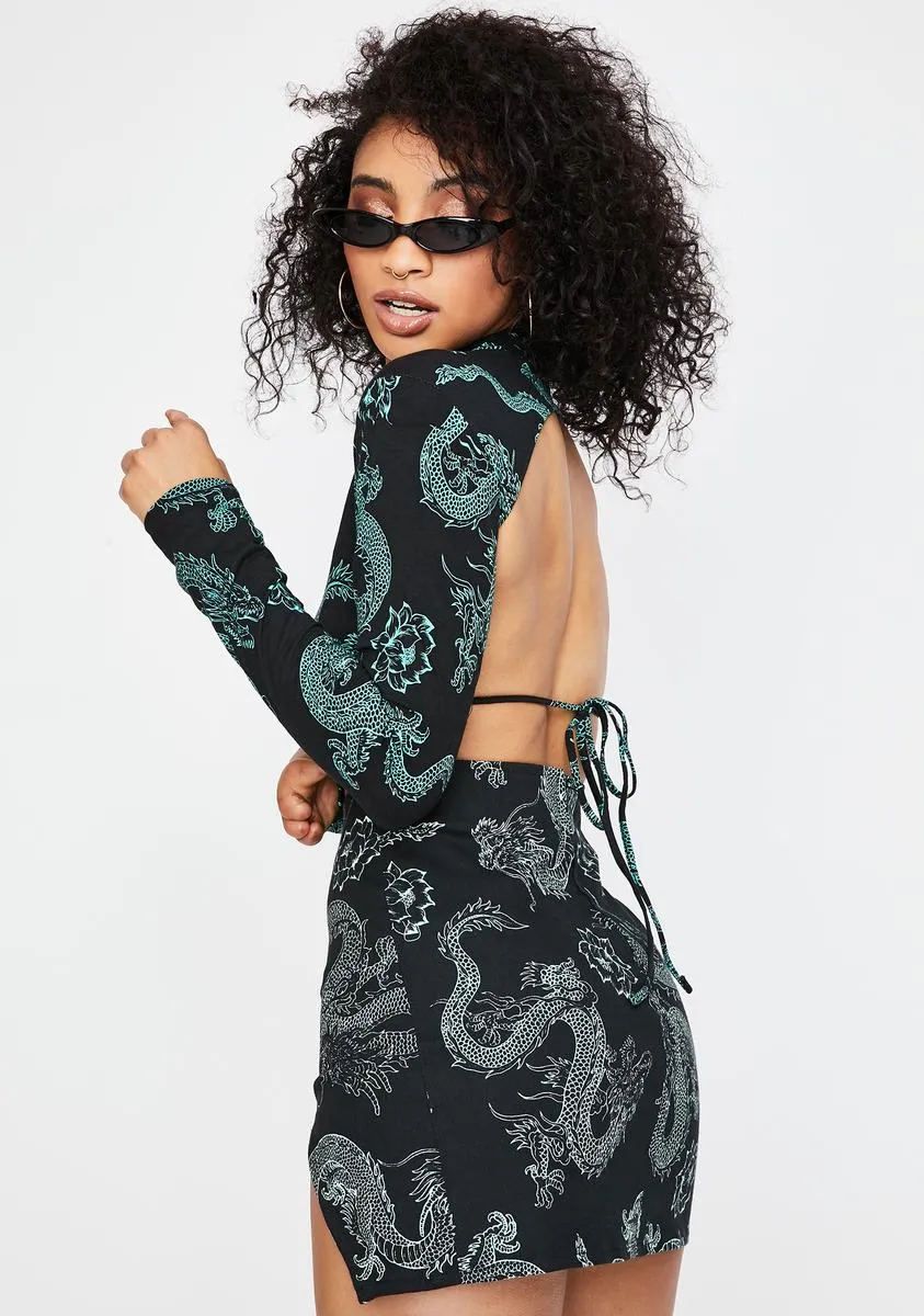 Dragon Flower Quelia Crop Top sold by Dolls Kill product image thumbnail 4