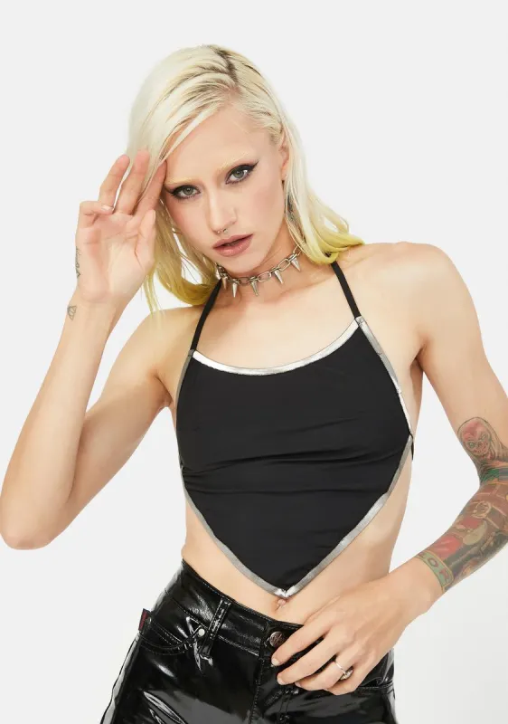 Flaunt It Tie Back Halter Top sold by Dolls Kill