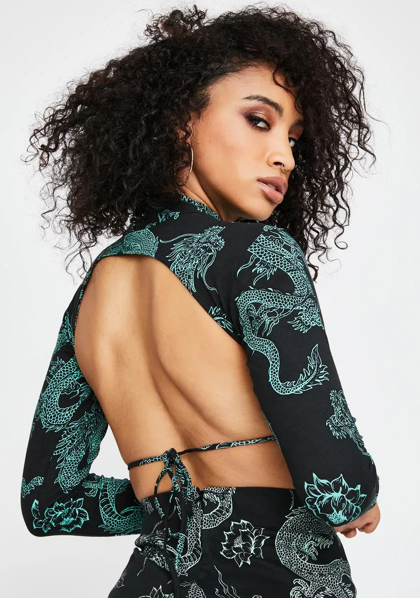 Dragon Flower Quelia Crop Top sold by Dolls Kill product image thumbnail 2