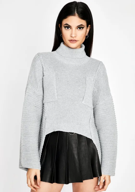 Dove Goin' Steady Knit Sweater sold by Dolls Kill