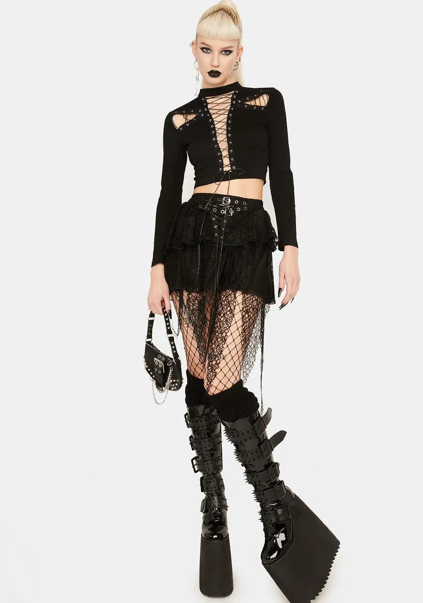 Fallen Gladiator Crop Top sold by Dolls Kill product image thumbnail 3