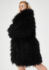 Miss Fame Monster Faux Fur Coat sold by Dolls Kill