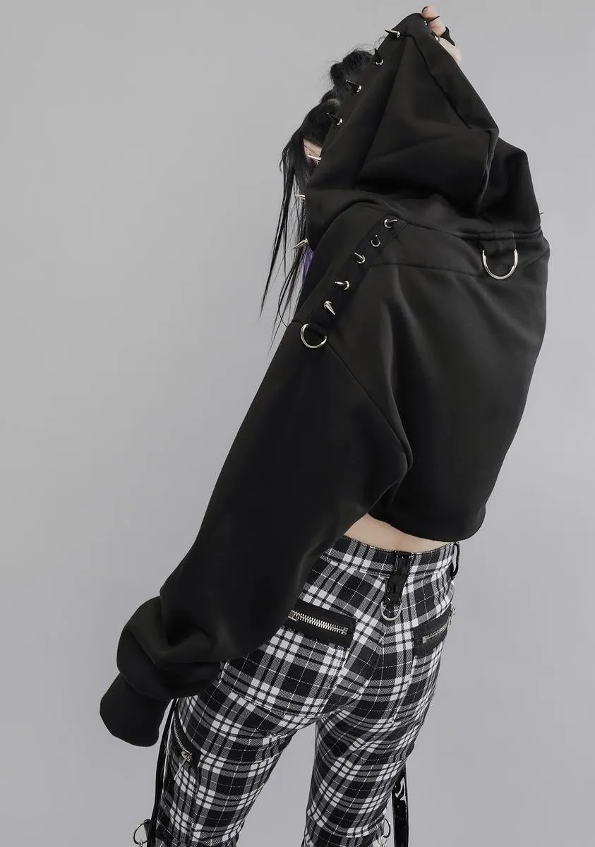 Darkness Calling Crop Hoodie sold by Dolls Kill product image thumbnail 4