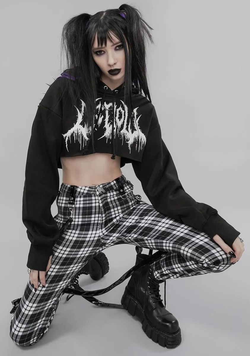 Darkness Calling Crop Hoodie sold by Dolls Kill product image thumbnail 3