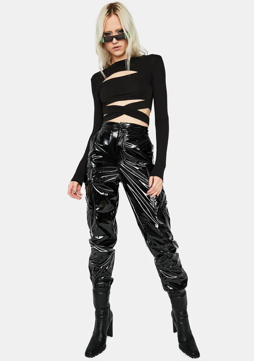 Passing By Waist Wrap Crop Top sold by Dolls Kill product image thumbnail 3