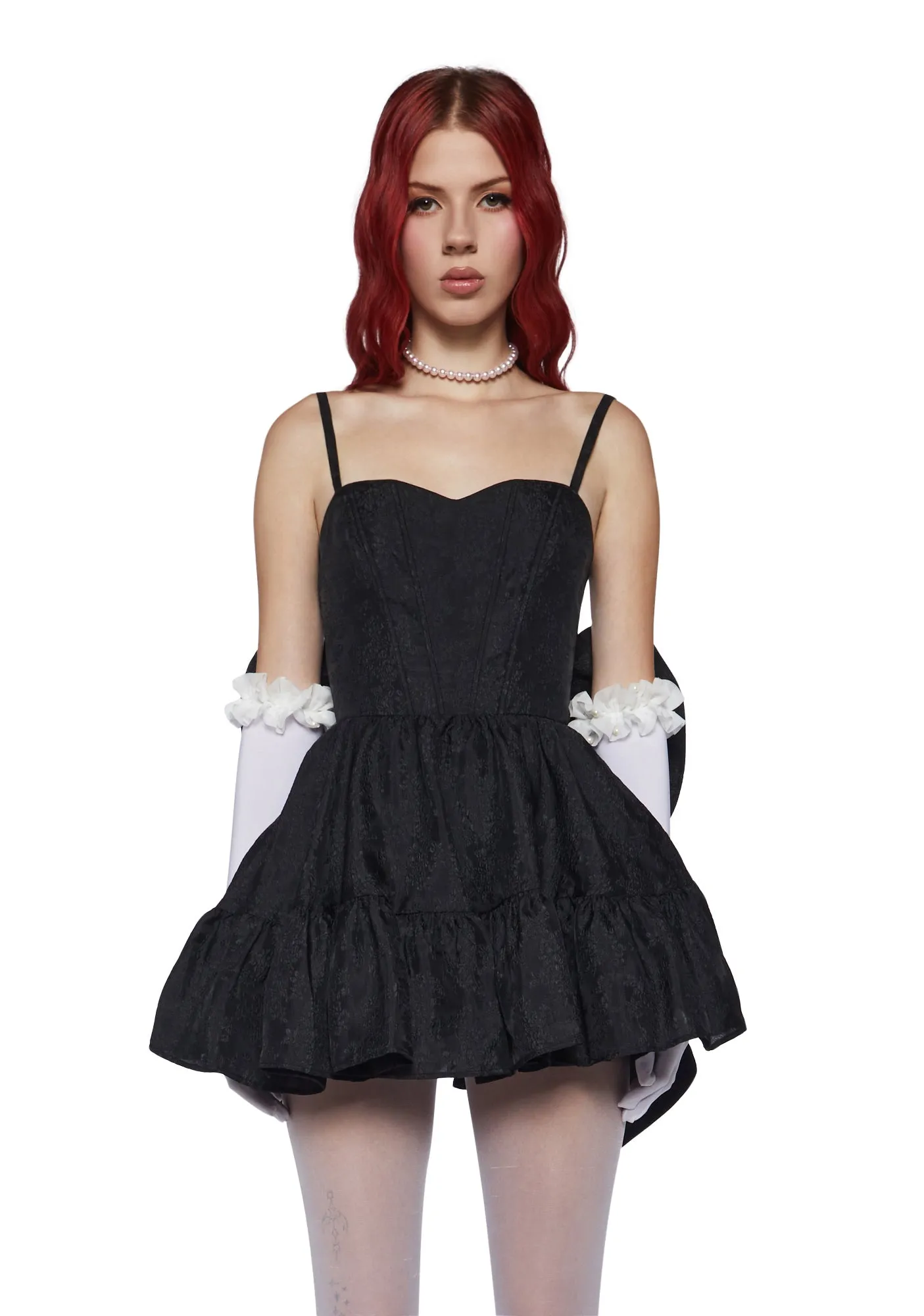 This Magic Moment Mini Dress - Black sold by Dolls Kill
