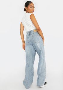 Aged Blue Billie Jeans sold by Dolls Kill