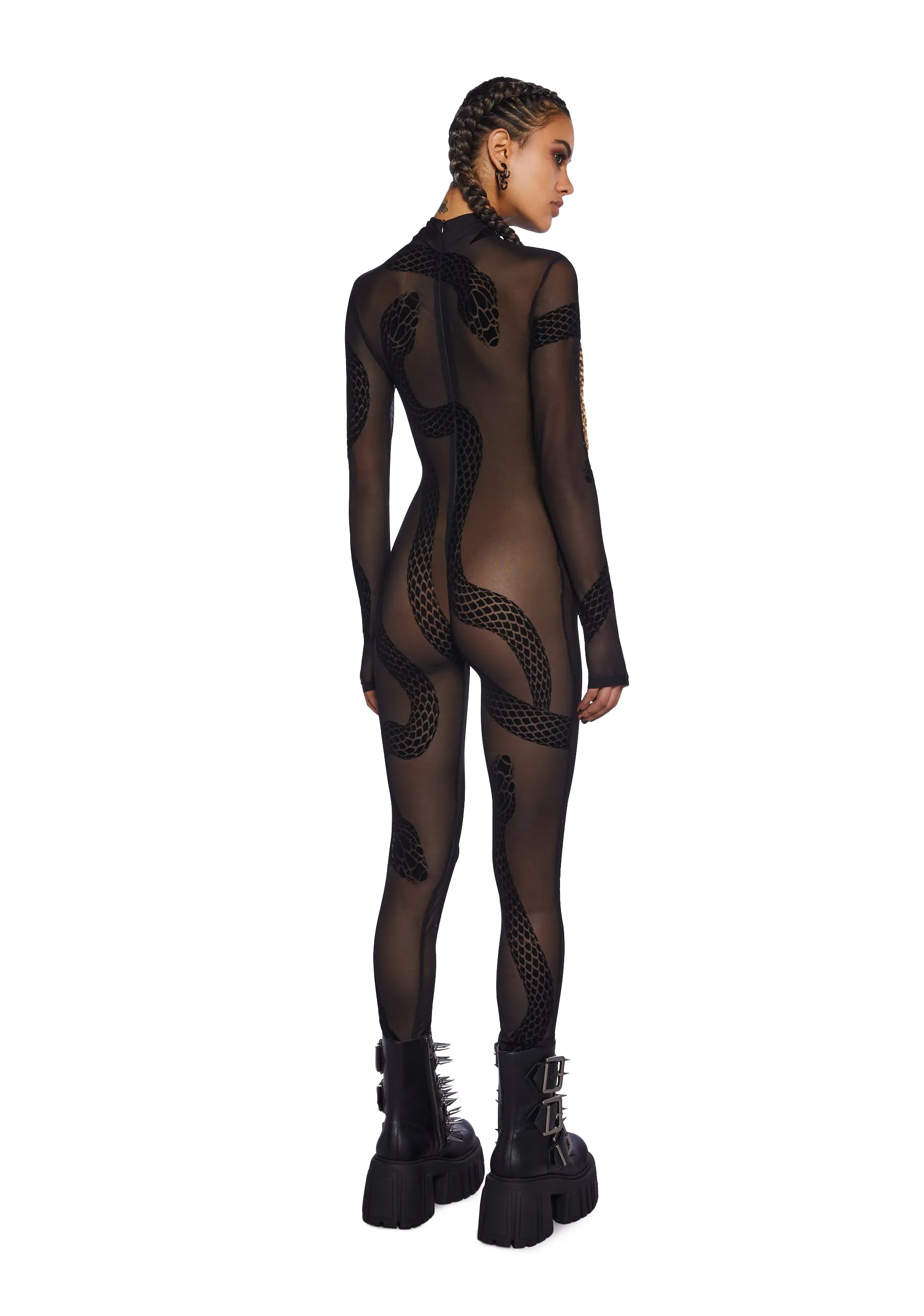 Crash N' Burn Mesh Catsuit sold by Dolls Kill product image thumbnail 4