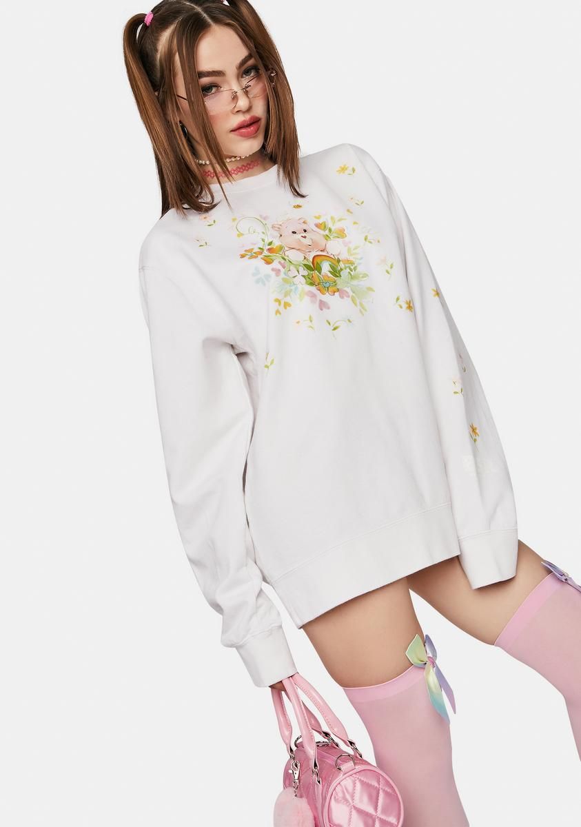 Cheer Bear Garden Crewneck Sweatshirt sold by Dolls Kill product image thumbnail 2