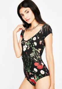 You're Sprung Floral Bodysuit sold by Dolls Kill