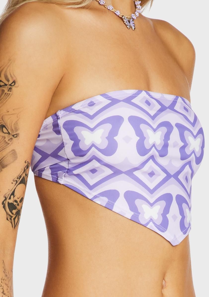 Butterfly Bandeau Bikini Top sold by Dolls Kill product image thumbnail 2