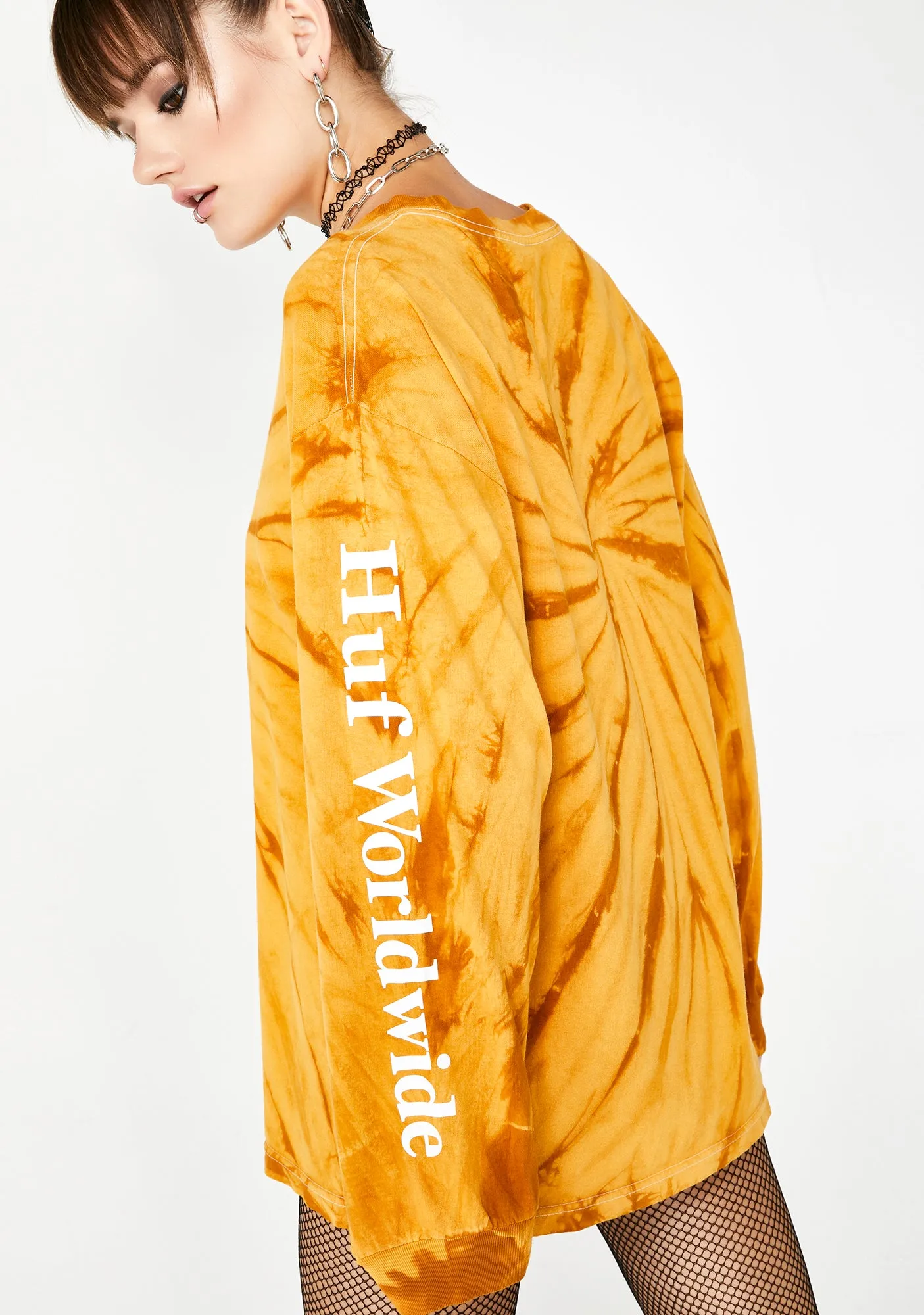 Domestic Tie Dye Long Sleeve Tee sold by Dolls Kill