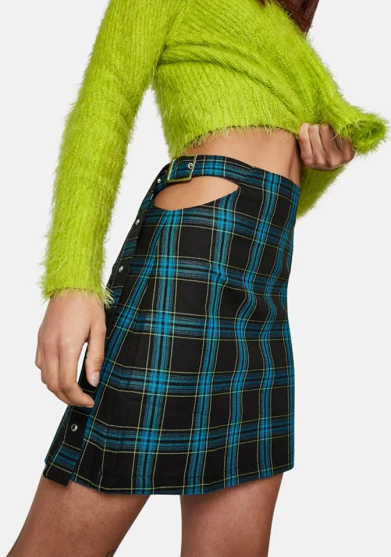 Trinity Plaid Mini Skirt sold by Dolls Kill