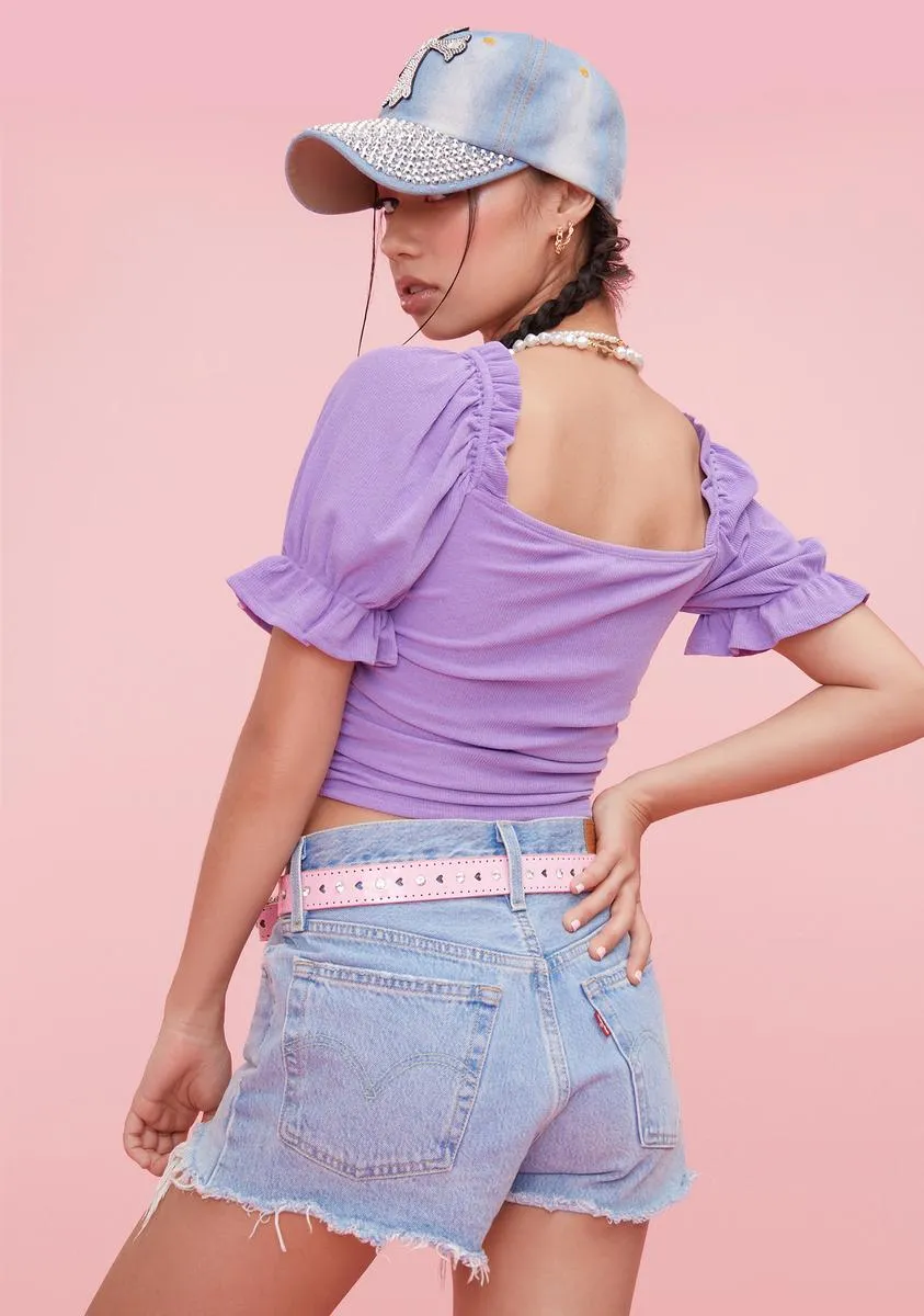 Whatever U Say Ruched Crop Top sold by Dolls Kill product image thumbnail 4