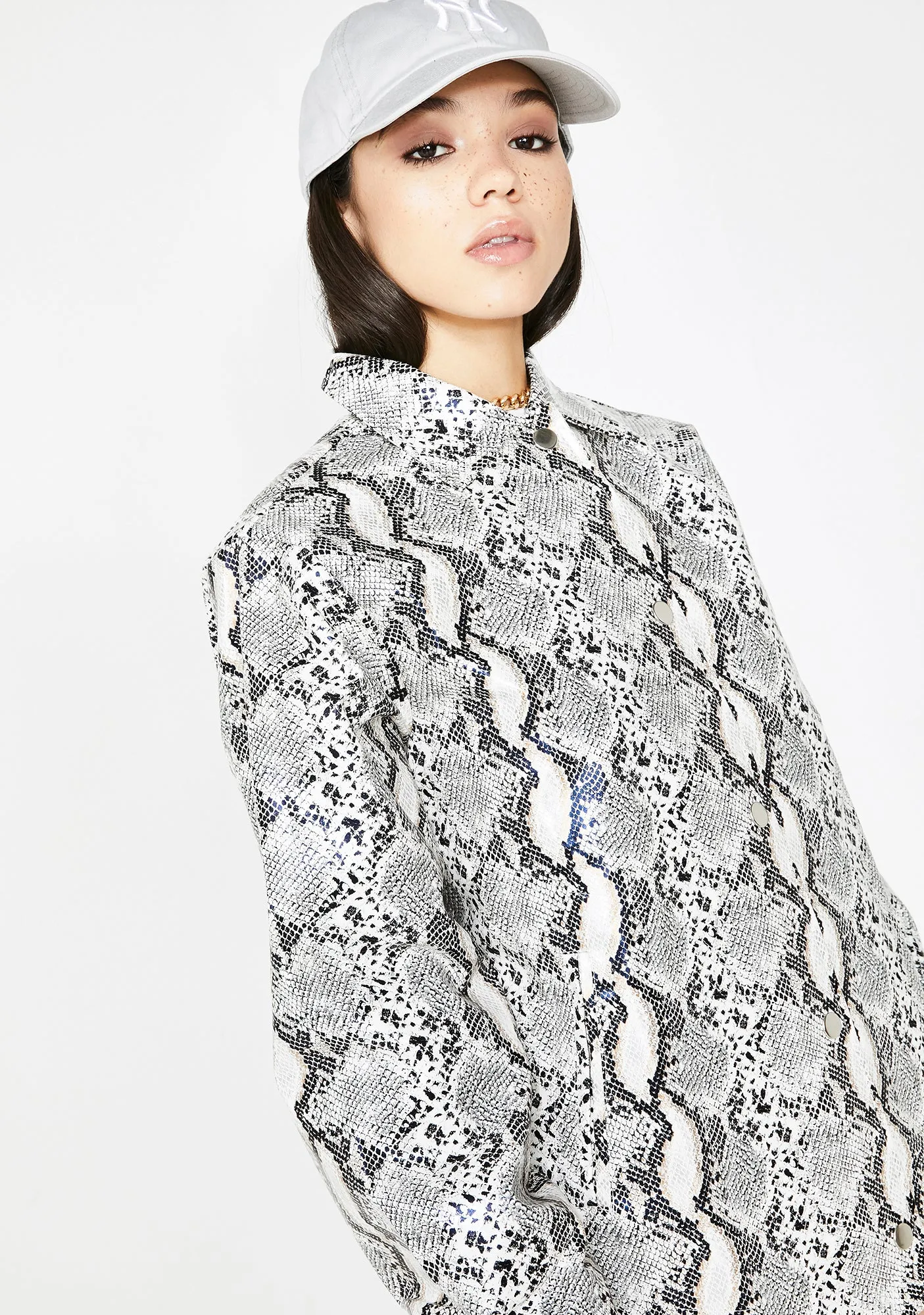 Servin' Serpent Snakeskin Jacket sold by Dolls Kill product image thumbnail 3