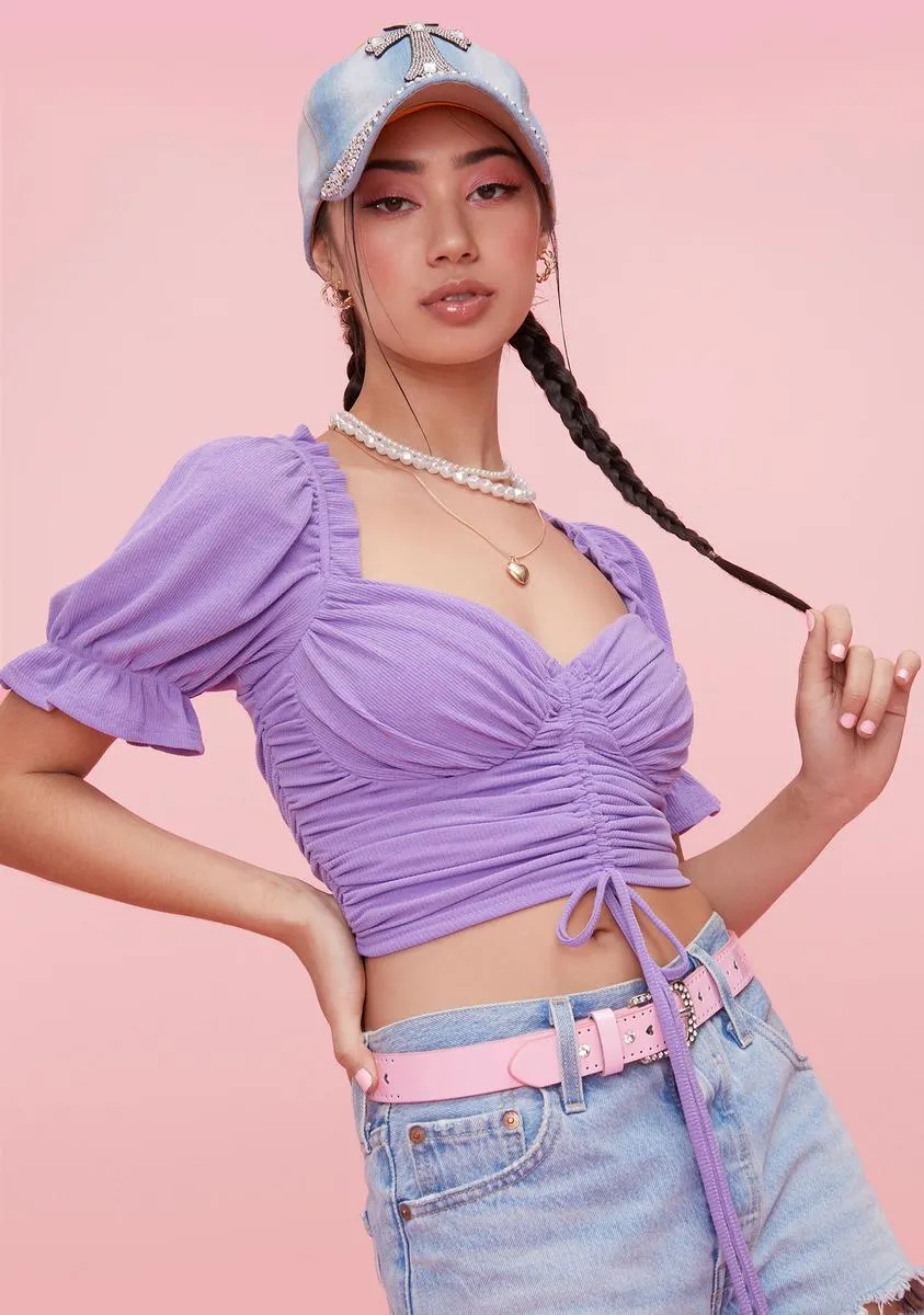 Whatever U Say Ruched Crop Top sold by Dolls Kill product image thumbnail 2
