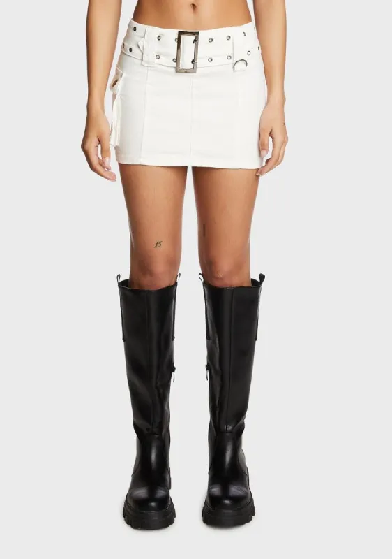 Roux Belted Mini Skirt sold by Dolls Kill