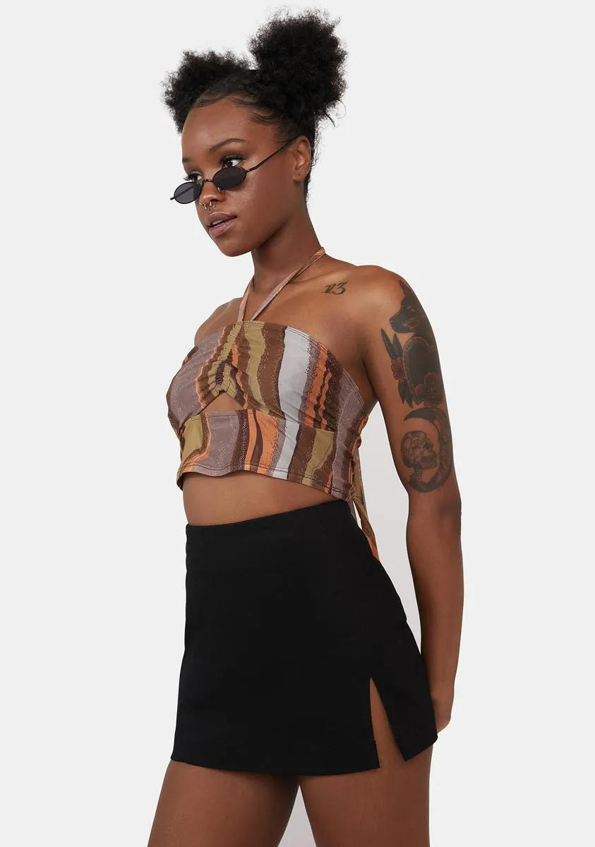 X Iris Earthy Gradient Mesh Armelle Top sold by Dolls Kill product image thumbnail 2