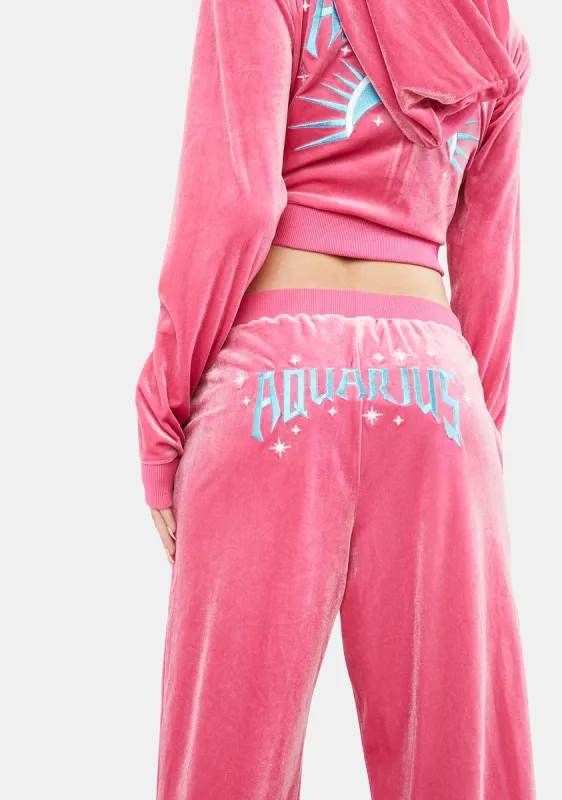 Alluring Aquarius Velour Track Pants sold by Dolls Kill