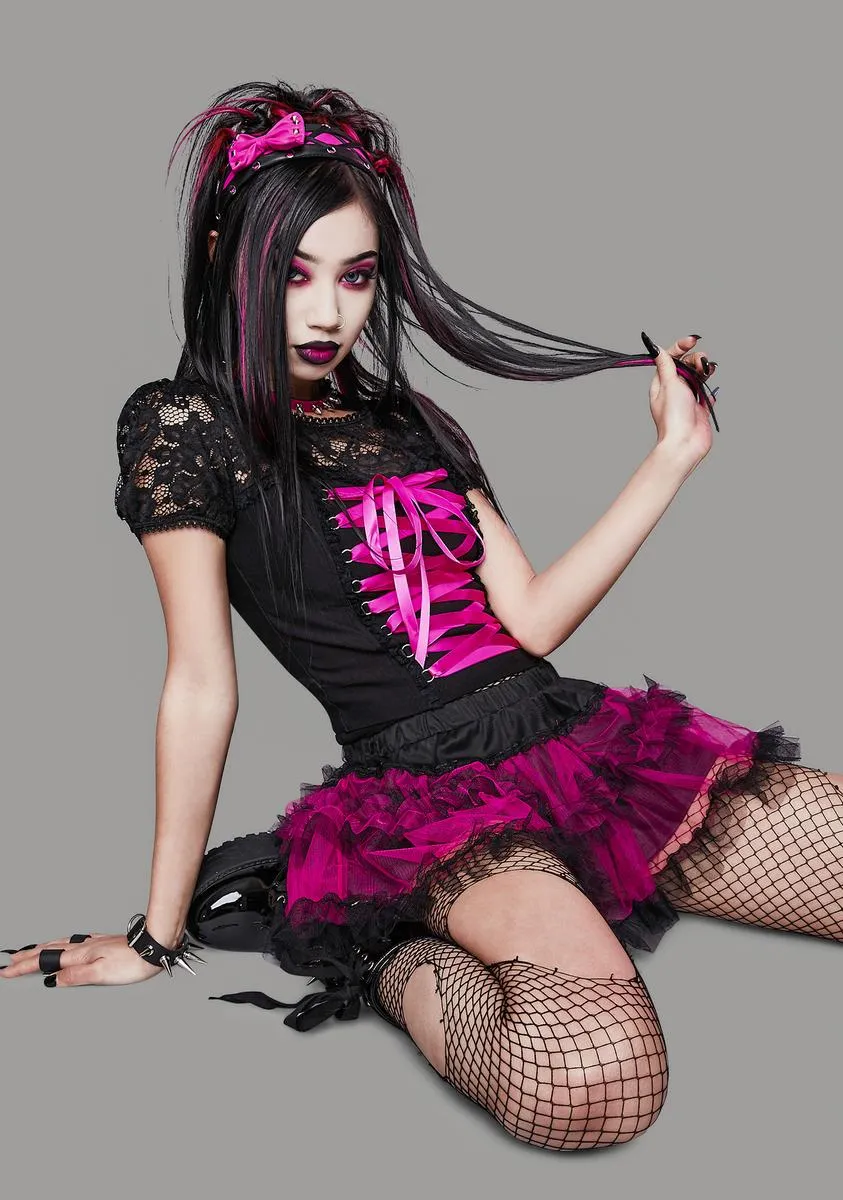 Disorderly Conduct Lace Bustier Top sold by Dolls Kill product image thumbnail 2