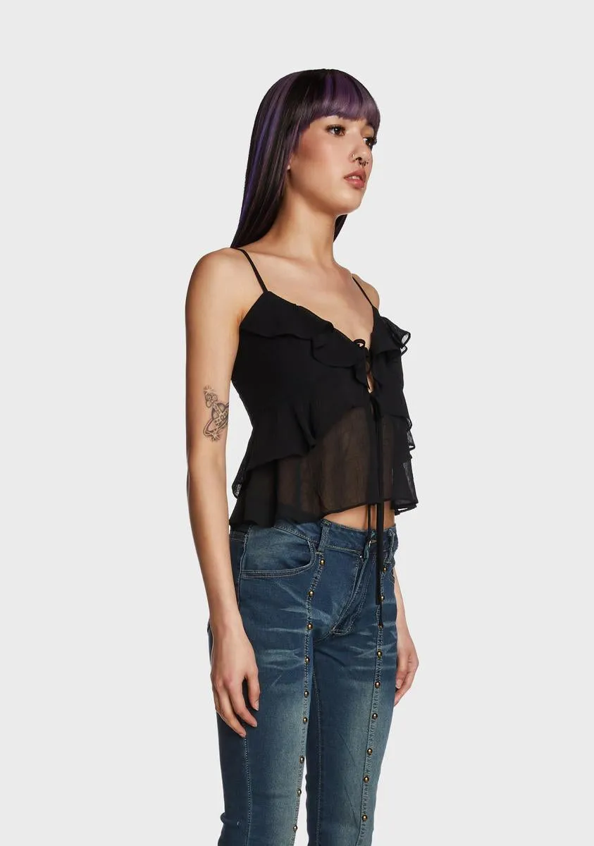Beaming Babe Crop Top - Black sold by Dolls Kill product image thumbnail 3