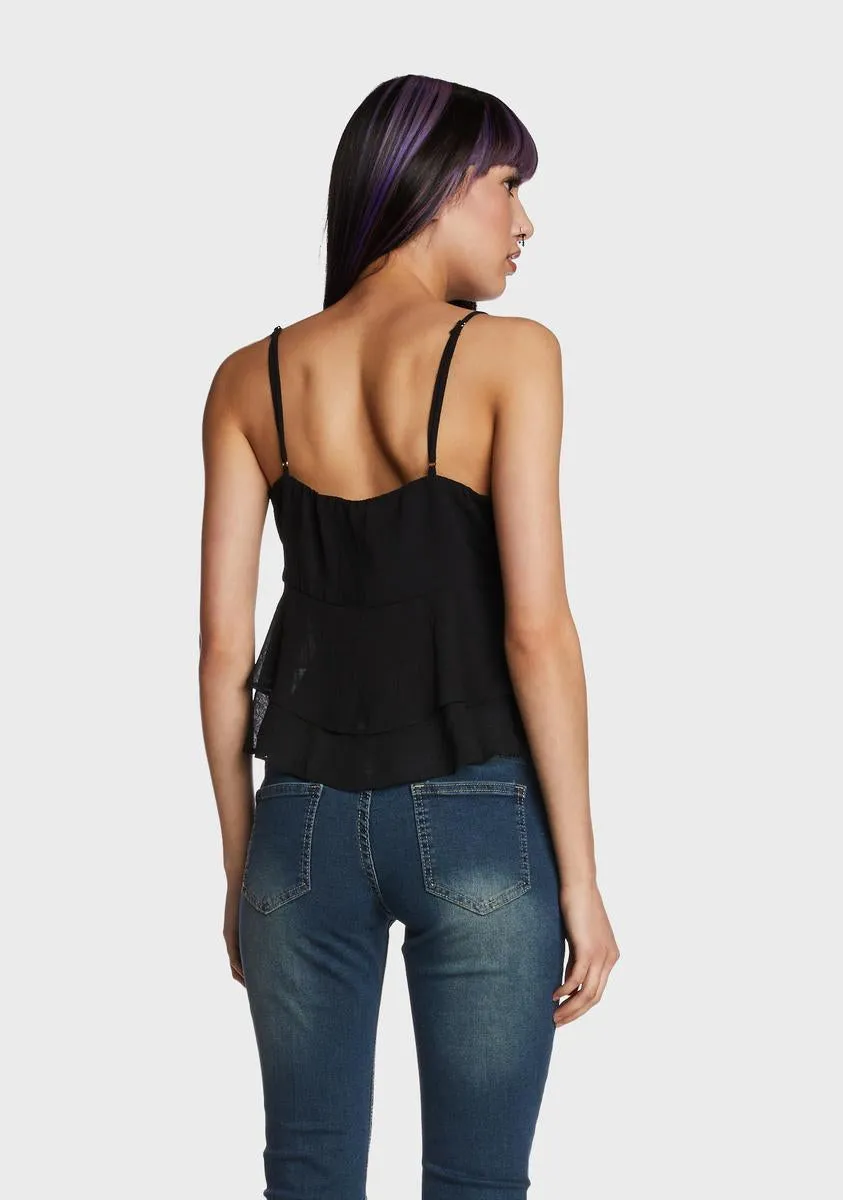 Beaming Babe Crop Top - Black sold by Dolls Kill product image thumbnail 4