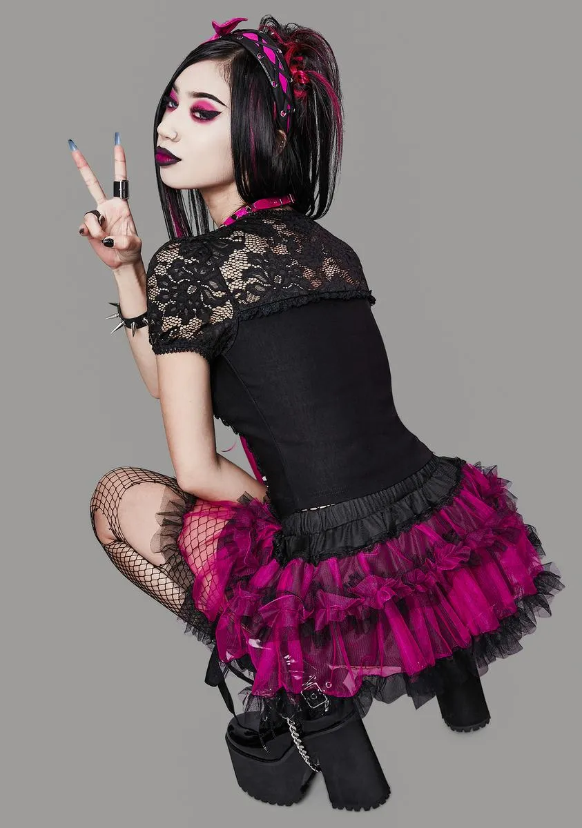 Disorderly Conduct Lace Bustier Top sold by Dolls Kill product image thumbnail 4