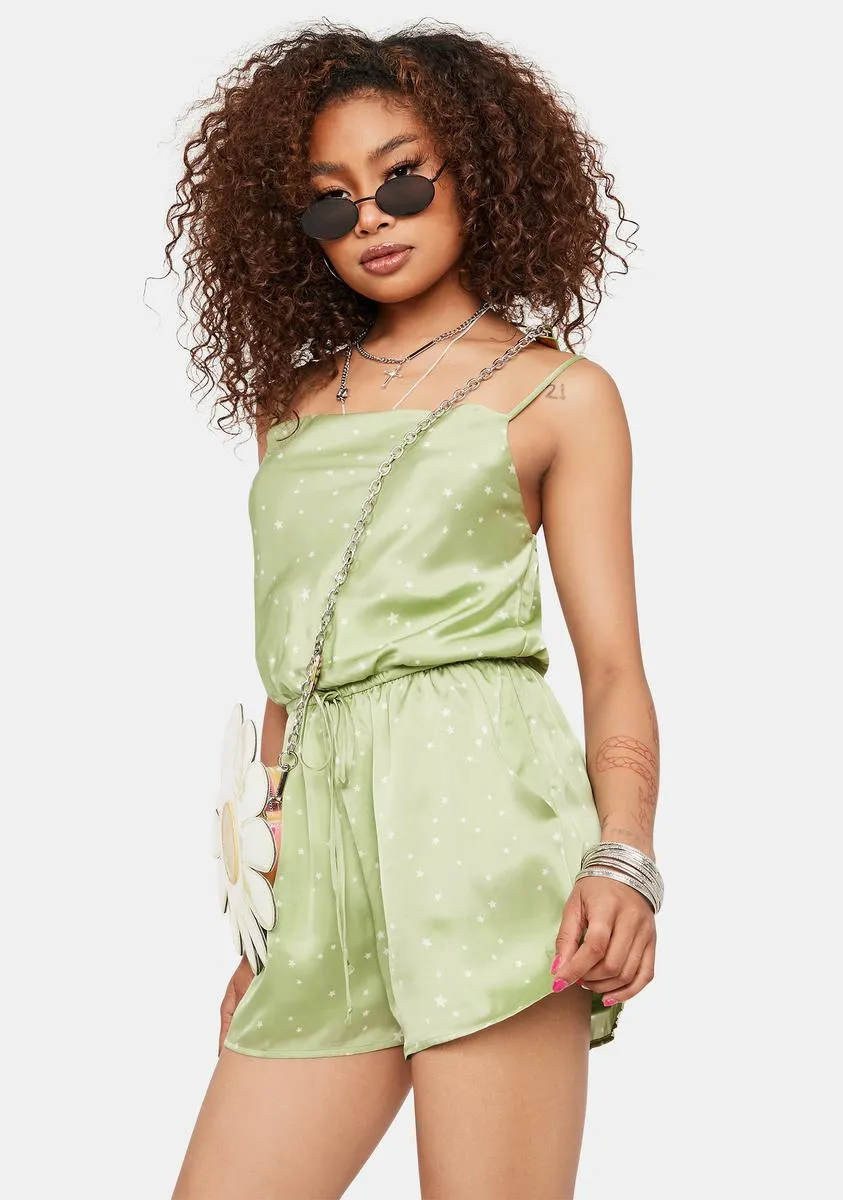 Stars For Wishing Satin Romper sold by Dolls Kill product image thumbnail 2
