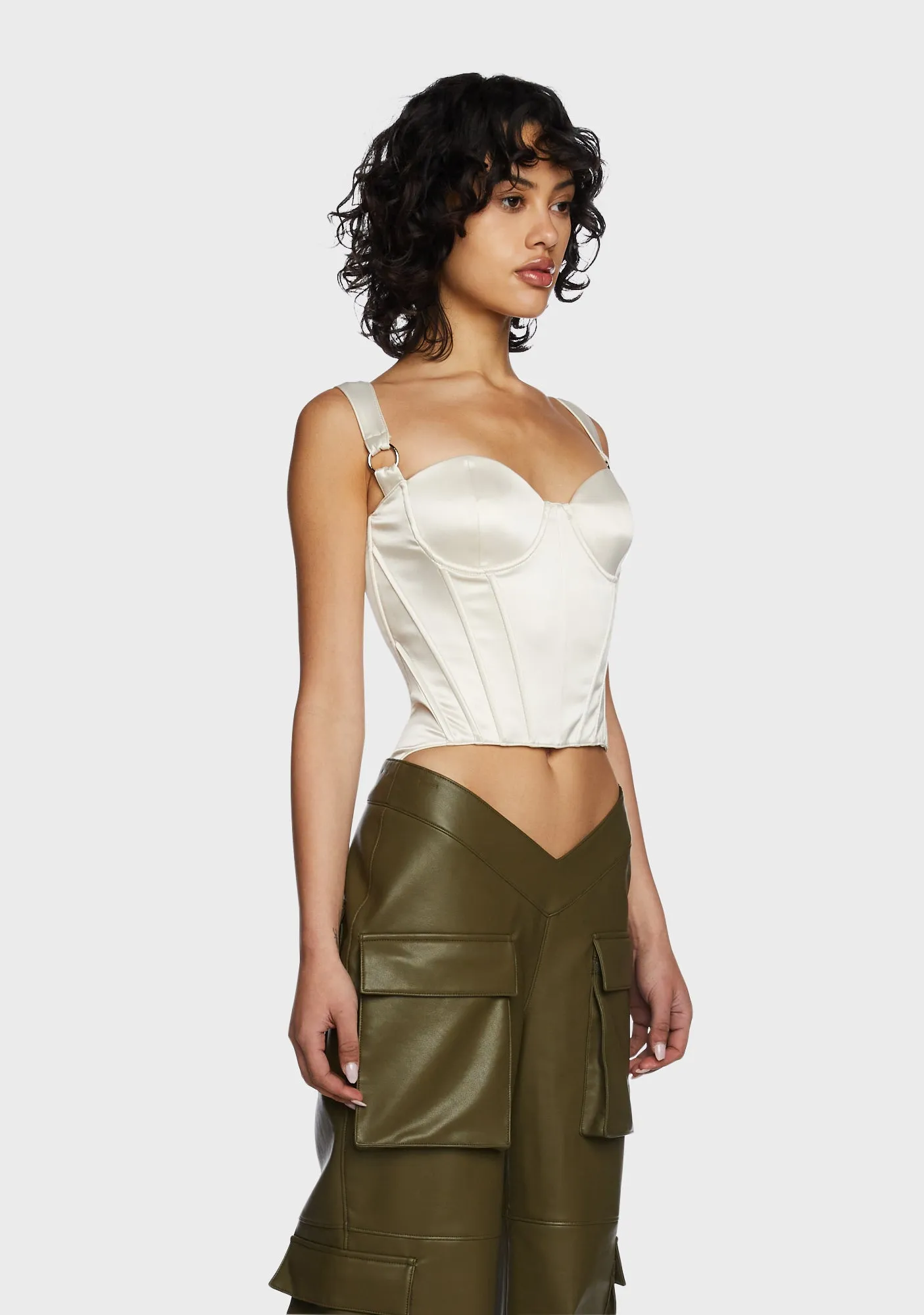 Hard To Handle Bustier Top - Ivory sold by Dolls Kill product image thumbnail 3
