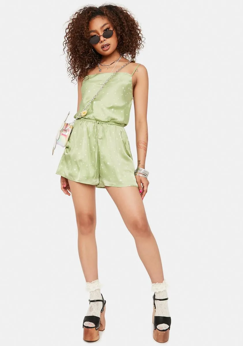 Stars For Wishing Satin Romper sold by Dolls Kill product image thumbnail 3