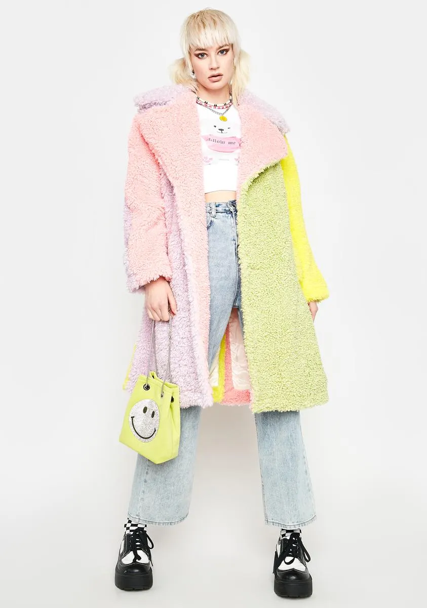 Marshmallow Colorblock Fluff Coat sold by Dolls Kill product image thumbnail 3