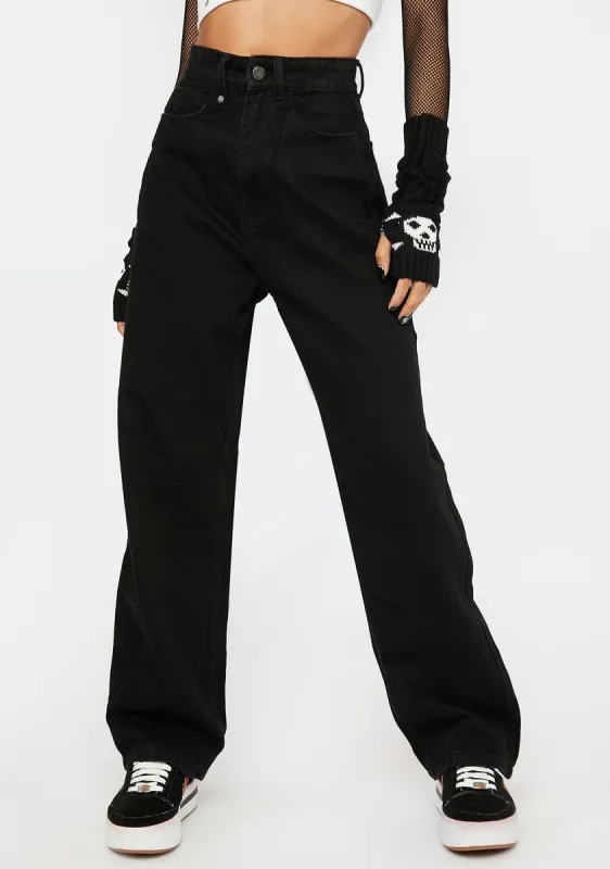 Black Billie Jeans sold by Dolls Kill