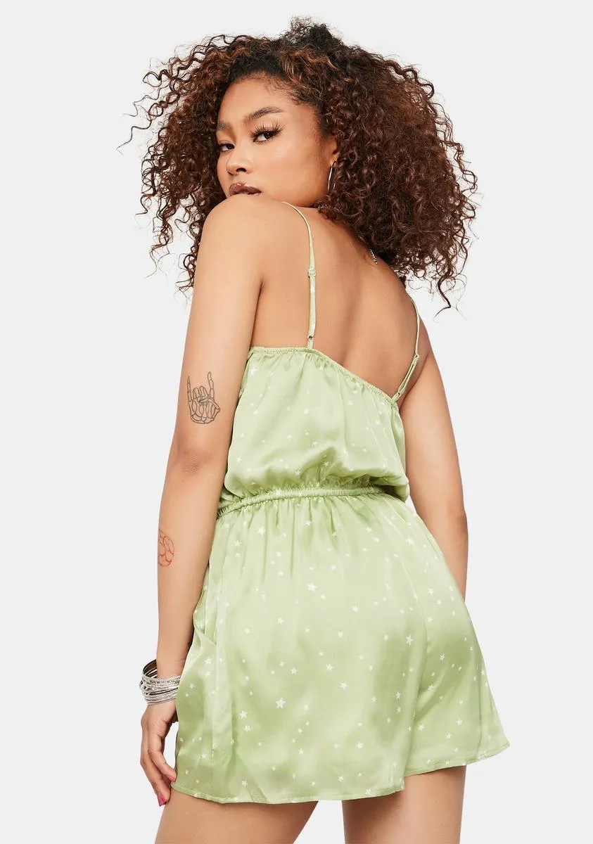 Stars For Wishing Satin Romper sold by Dolls Kill product image thumbnail 4