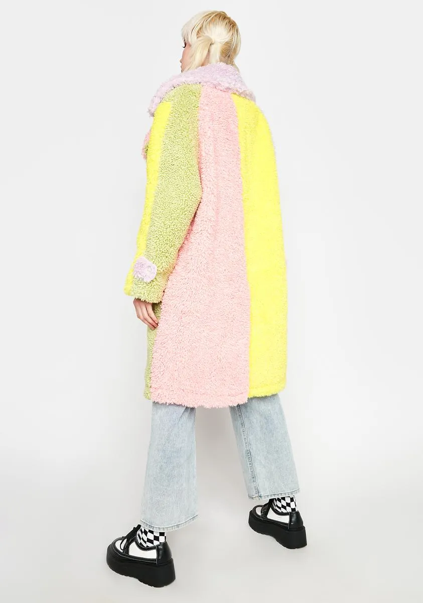 Marshmallow Colorblock Fluff Coat sold by Dolls Kill product image thumbnail 4