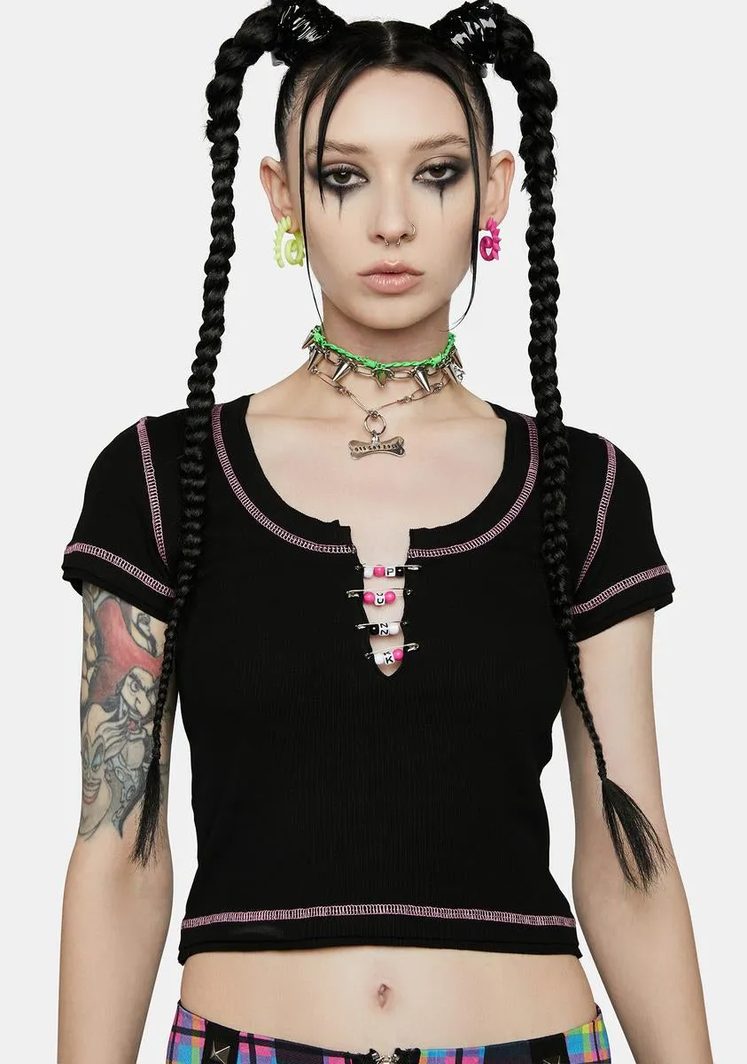 Against All Odds Crop Tee sold by Dolls Kill