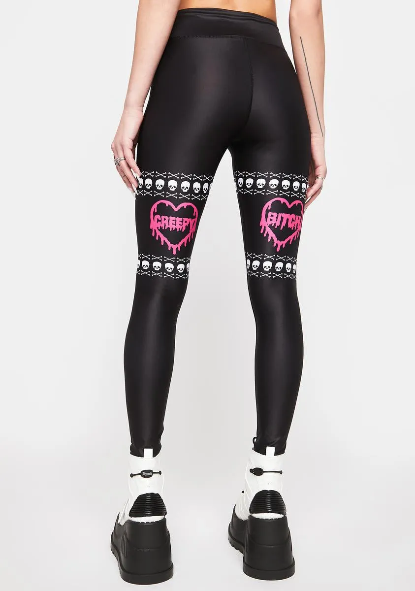 Creepy Lil Bitch Leggings sold by Dolls Kill product image thumbnail 4