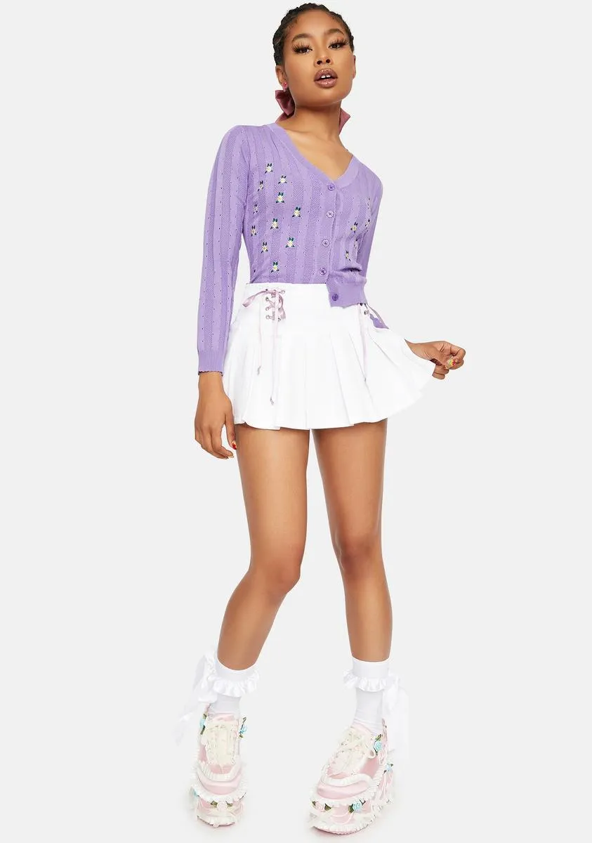 Fields Of Flowers Embroidered Cardigan sold by Dolls Kill product image thumbnail 3