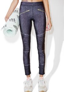 Black Moto Performance Legging sold by Dolls Kill