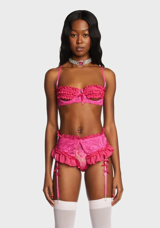 Full Of Goodies Lace Bra Top sold by Dolls Kill