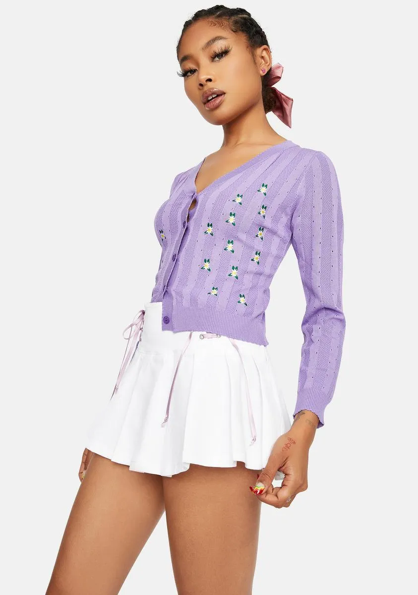 Fields Of Flowers Embroidered Cardigan sold by Dolls Kill product image thumbnail 2