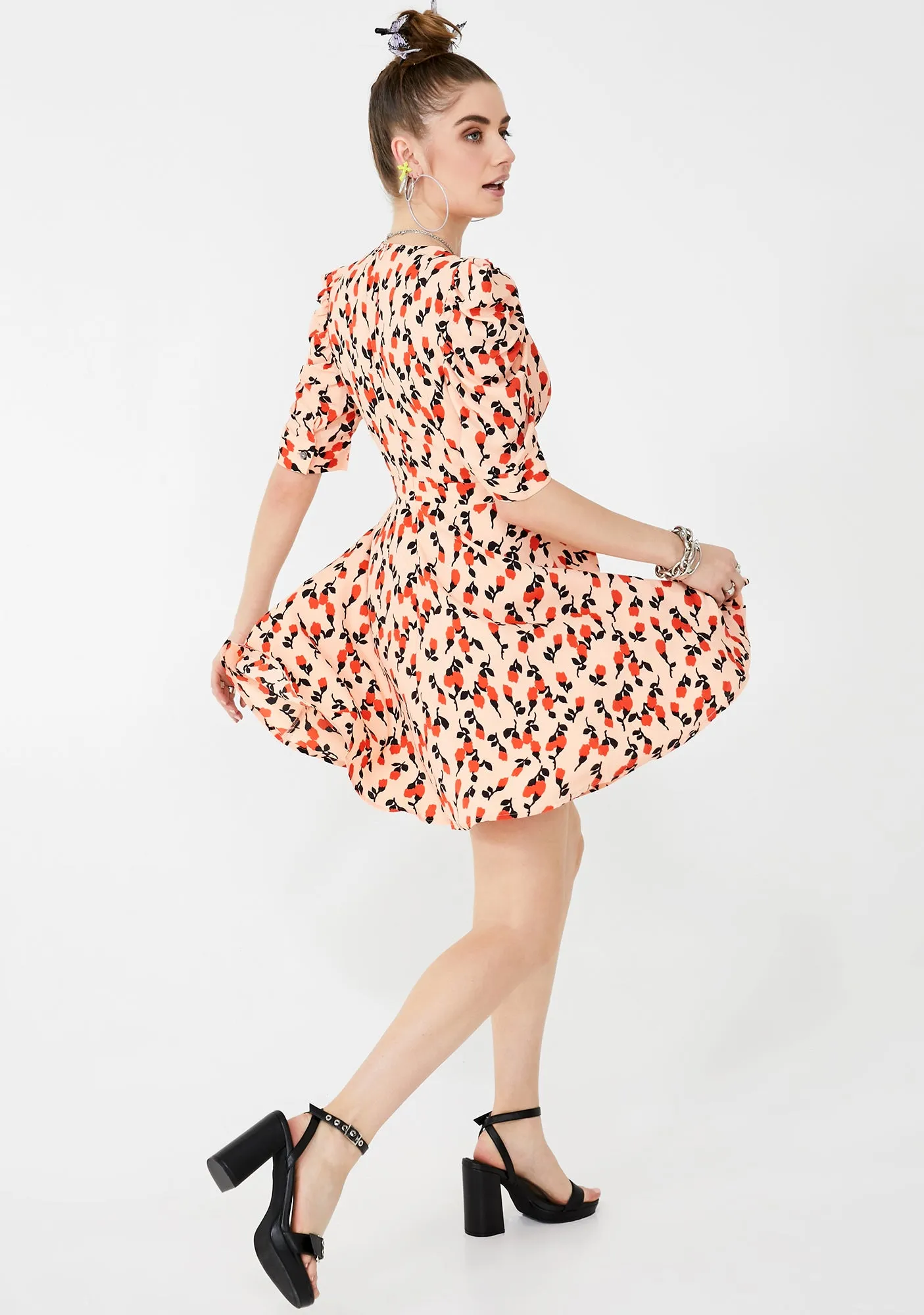 Puff Sleeve Mini Dress sold by Dolls Kill product image thumbnail 2