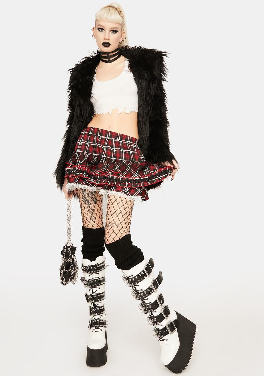 Plaid Ruffle Mini Skirt sold by Dolls Kill product image thumbnail 3